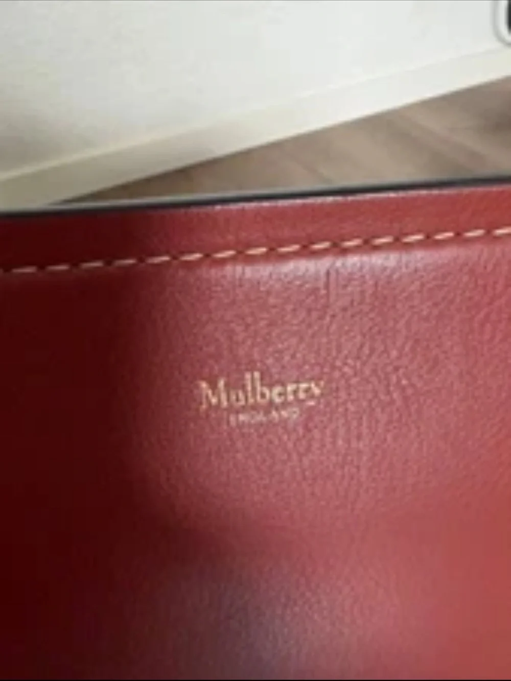 Mulberry Red Leather Crossbody Bag